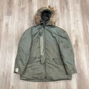 Vintage 60s EXTREME COLD WEATHER TYPE N-3B Men's Flying Jacket Coyote Fur Sz L